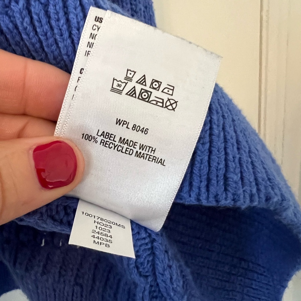 On 34th brand Cozy Blue Knit Sweater size XL - Picture 5 of 9